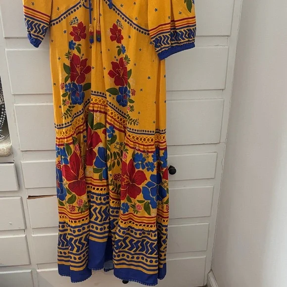FARM Rio Yellow Floral Dress - Picture 6 of 10